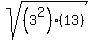 sqrt%28%283%5E2%29%2A%2813%29%29