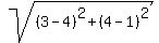 sqrt%28%283-4%29%5E2%2B%284-1%29%5E2%29