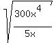 sqrt%28%28300x%5E4%29%2F%285x%29%29