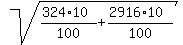 sqrt%28%28324%2A10%29%2F100%2B%282916%2A10%29%2F100%29