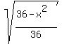 sqrt%28%2836-x%5E2%29%2F36%29