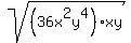 sqrt%28%2836x%5E2y%5E4%29%2Axy%29