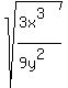 sqrt%28%283x%5E3%29%2F%289y%5E2%29%29+