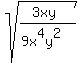 sqrt%28%283xy%29%2F%289x%5E4y%5E2%29%29