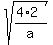 sqrt%28%284%2A2%29%2Fa%29