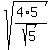 sqrt%28%284%2A5%29%2Fsqrt%285%29%29