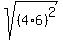 sqrt%28%284%2A6%29%5E2%29