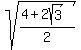 sqrt%28%284+%2B+2sqrt%283%29%29%2F2%29
