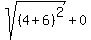 sqrt%28%284+%2B+6%29%5E2%29+%2B+0%29
