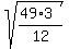 sqrt%28%2849%2A3%29%2F12%29