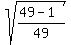 sqrt%28%2849-1%29%2F49%29