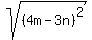 sqrt%28%284m-3n%29%5E2%29