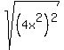 sqrt%28%284x%5E2%29%5E2%29