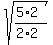 sqrt%28%285%2A2%29%2F%282%2A2%29%29