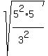 sqrt%28%285%5E2%2A5%29%2F%283%5E2%29%29
