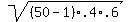 sqrt%28%2850-1%29%2A.4%2A.6%29