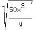 sqrt%28%2850x%5E3%29%2Fy%29
