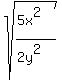 sqrt%28%285x%5E2%29%2F%28+2y%5E2%29%29