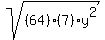 sqrt%28%2864%29%287%29y%5E2%29