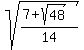 sqrt%28%287%2Bsqrt%2848%29%29%2F14%29