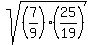 sqrt%28%287%2F9%29%2A%2825%2F19%29%29