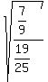 sqrt%28%287%2F9%29%2F%2819%2F25%29%29