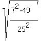 sqrt%28%287%5E2%2A49%29%2F25%5E2%29