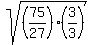 sqrt%28%2875%2F27%29%283%2F3%29%29