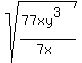 sqrt%28%2877xy%5E3%29%2F%287x%29%29
