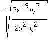 sqrt%28%287x%5E19%2Ay%5E7%29%2F%282x%5E2%2Ay%5E2%29%29