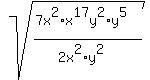 sqrt%28%287x%5E2%2Ax%5E17y%5E2%2Ay%5E5%29%2F%282x%5E2%2Ay%5E2%29%29