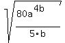 sqrt%28%2880a%5E%284b%29%29%2F5b%29