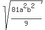 sqrt%28%2881a%5E2b%5E2%29%2F9%29