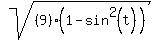 sqrt%28%289%29%2A%281+-+sin%5E2%28t%29%29%29