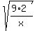 sqrt%28%289%2A2%29%2Fx%29