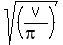 sqrt%28%28V%2F%28pi%29%29%29%29