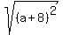 sqrt%28%28a%2B8%29%5E2%29