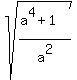 sqrt%28%28a%5E4+%2B+1%29%2Fa%5E2%29%29+=+sqrt%28257%29%2F4