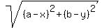 sqrt%28%28a-x%29%5E2+%2B+%28b-y%29%5E2%29