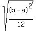 sqrt%28%28b-a%29%5E2%2F12%29