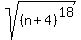 sqrt%28%28n%2B4%29%5E18%29