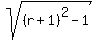 sqrt%28%28r%2B1%29%5E2-1%29