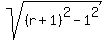 sqrt%28%28r%2B1%29%5E2-1%5E2%29