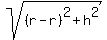 sqrt%28%28r-r%29%5E2%2B+h%5E2%29