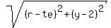 sqrt%28%28r-te%29%5E2%2B%28y-2%29%5E2%29