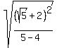 sqrt%28%28sqrt%285%29%2B2%29%5E2%2F%285-4%29%29