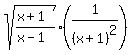 sqrt%28%28x%2B1%29%2F%28x-1%29%29%28expr%281%2F%28x%2B1%29%5E2%29%29