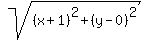 sqrt%28%28x%2B1%29%5E2+%2B+%28y-0%29%5E2%29