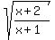sqrt%28%28x%2B2%29%2F%28x%2B1%29%29