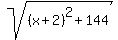 sqrt%28%28x%2B2%29%5E2%2B144%29